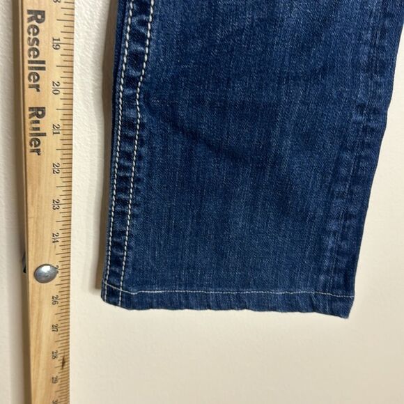 Miss Me ladies bootcut denim jeans with studded bling gem pockets size 27 - Picture 10 of 15